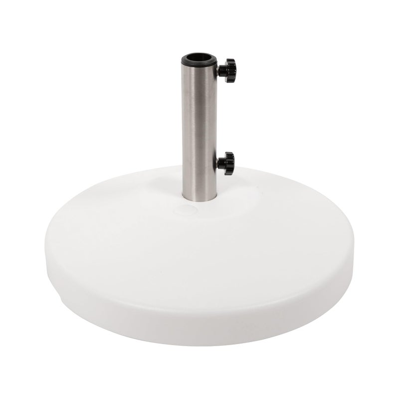 US Weight Fillable Free Standing Umbrella Base, Empty, White - Image 1